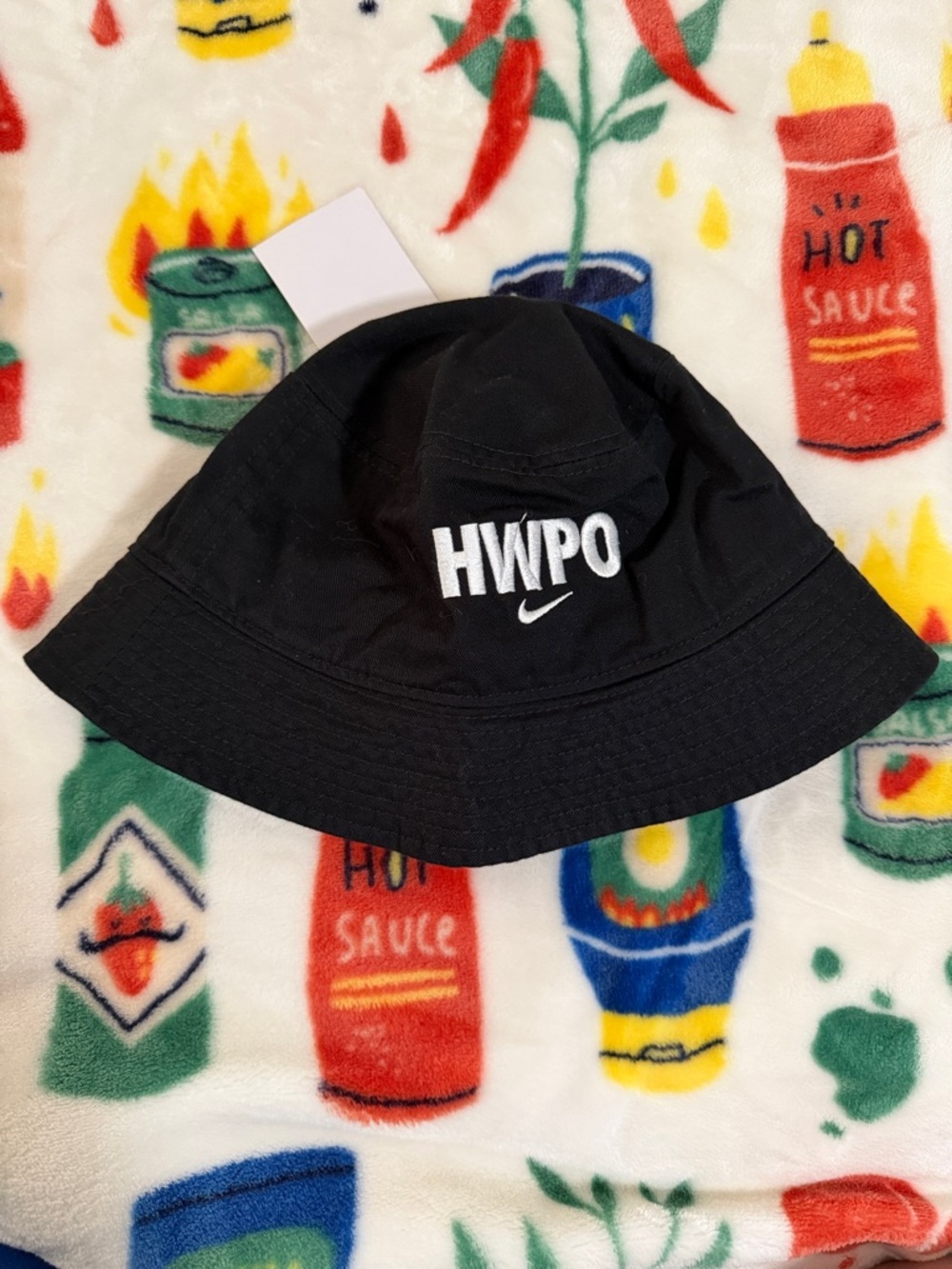 NWT Nike Black HWPO Kids Bucket Hat with White Embroidery OSFM